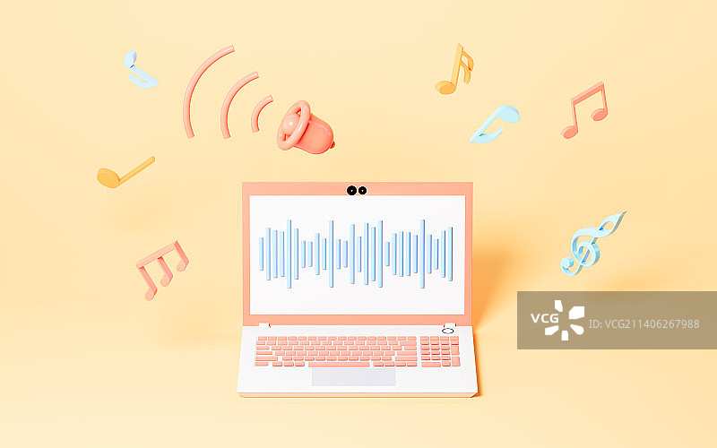 网络直播主题3D渲染图片素材