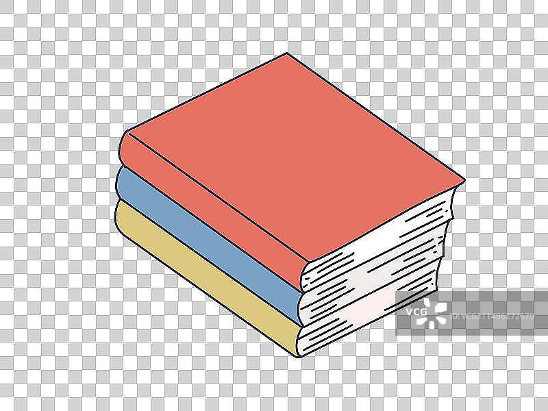 元素：一摞书图片素材