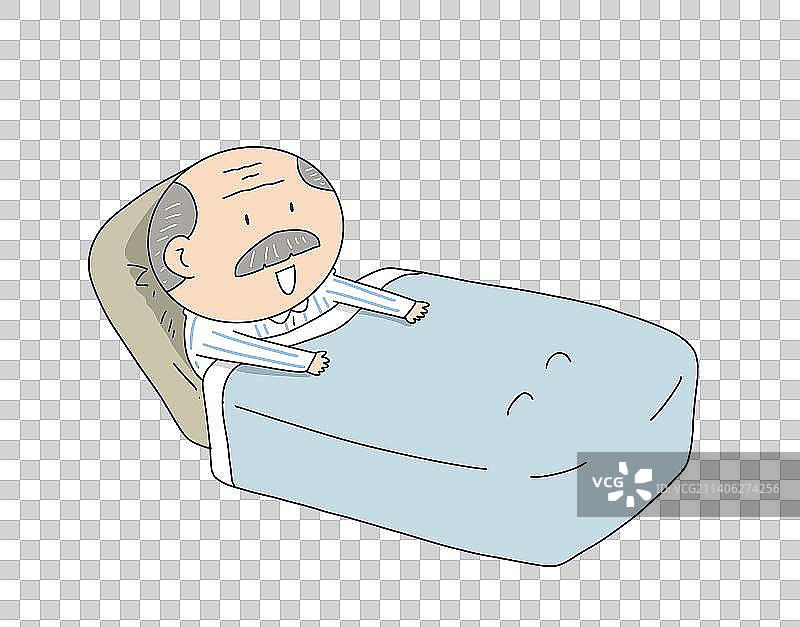 元素：躺在病床上的老人图片素材