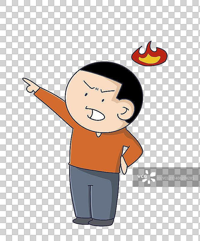 元素：发火指责的人物图片素材