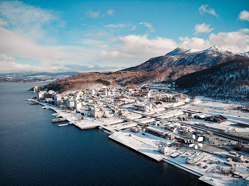 日本北海道洞爷湖的风光图片素材