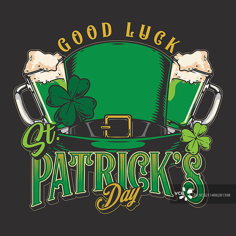 圣帕特里克节宣传单图片素材