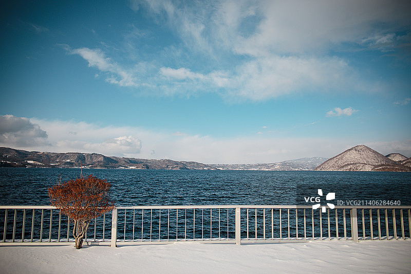 日本北海道冬天的风光图片素材