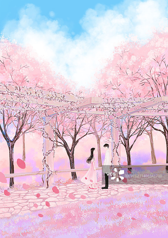 浪漫粉色氛围恋情图片素材