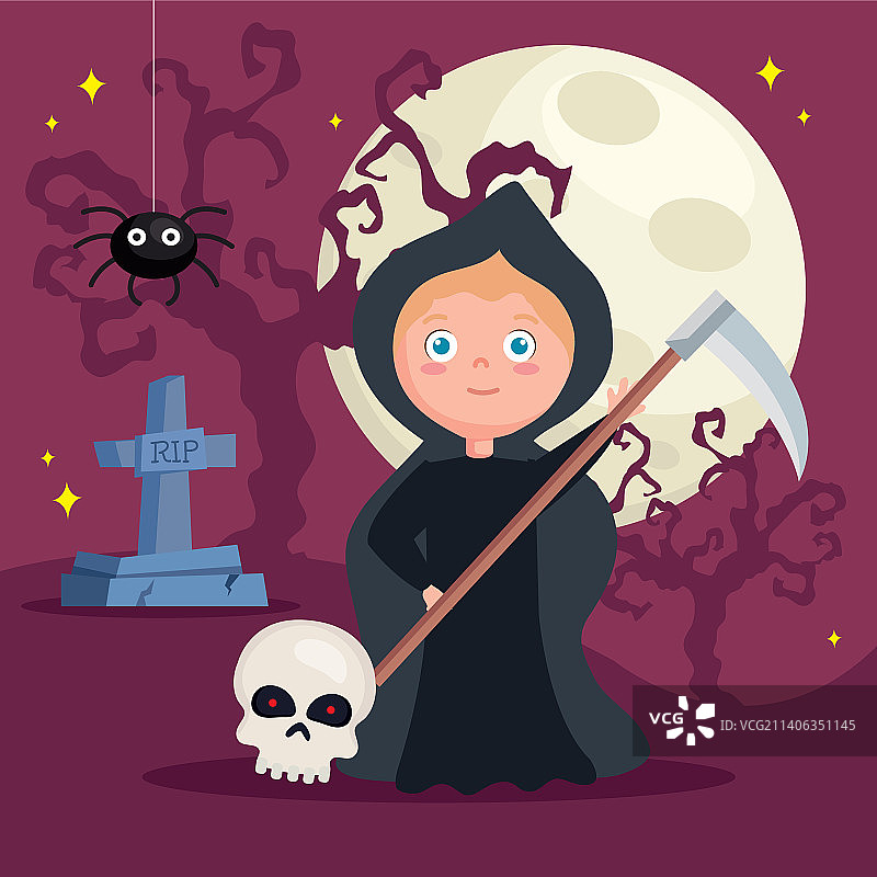 万圣节与小死神图片素材
