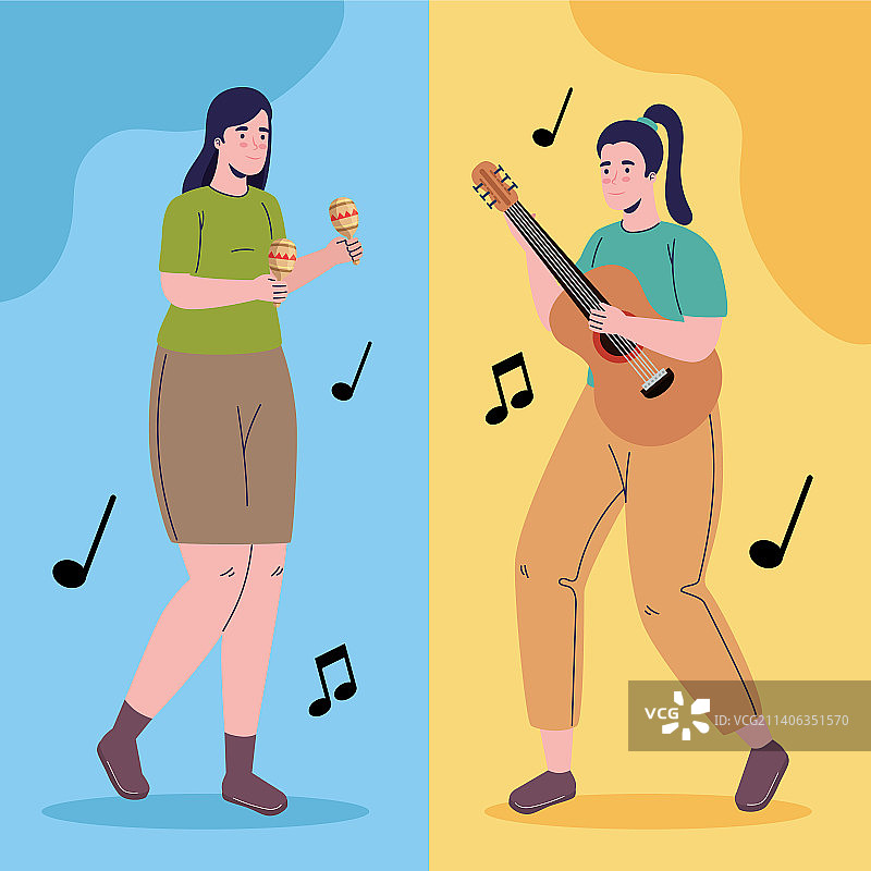 女性音乐家音乐节海报图片素材