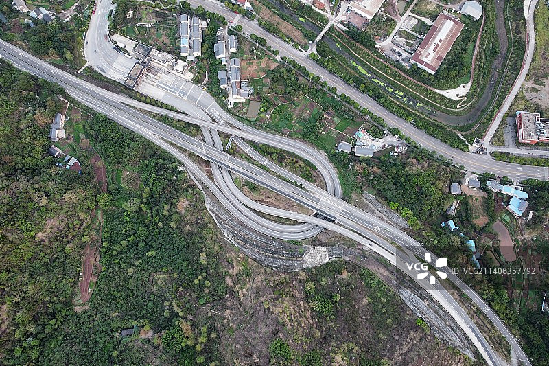 俯瞰交通枢纽图片素材