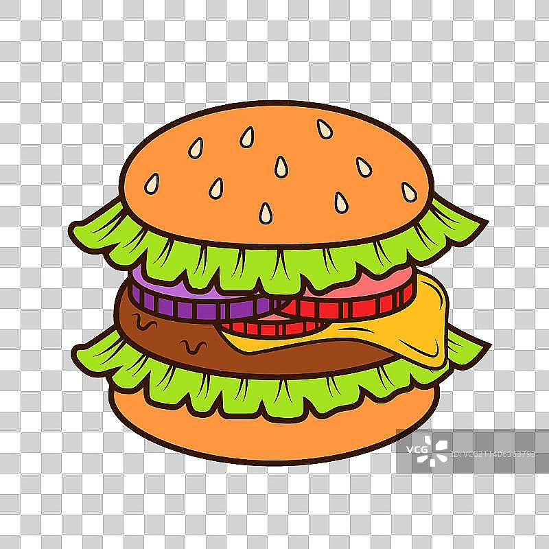 矢量汉堡图片素材