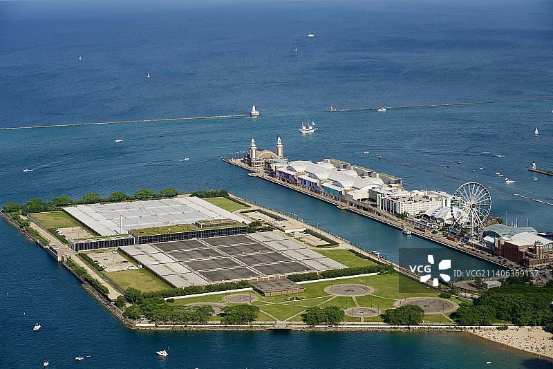 芝加哥天际线图片素材