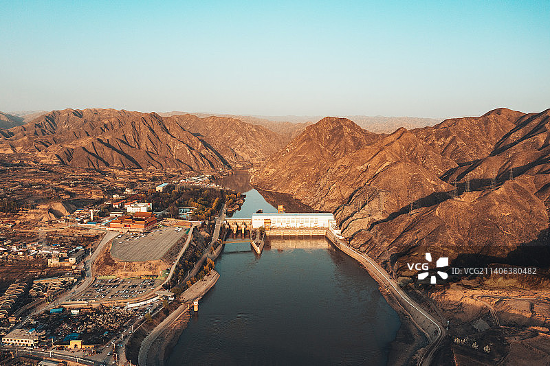 兰州什川镇水库图片素材