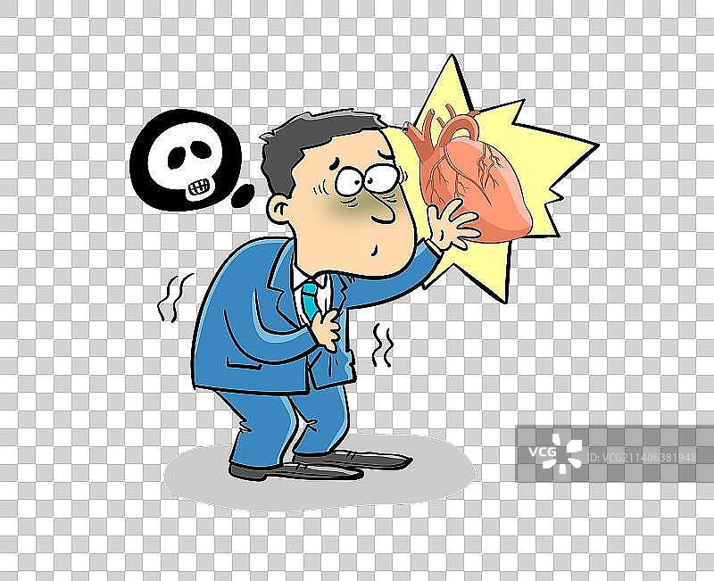 心绞痛发作的男子图片素材
