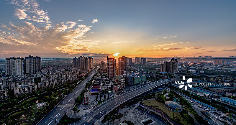重庆市荣昌区城市新区之晨曦图片素材
