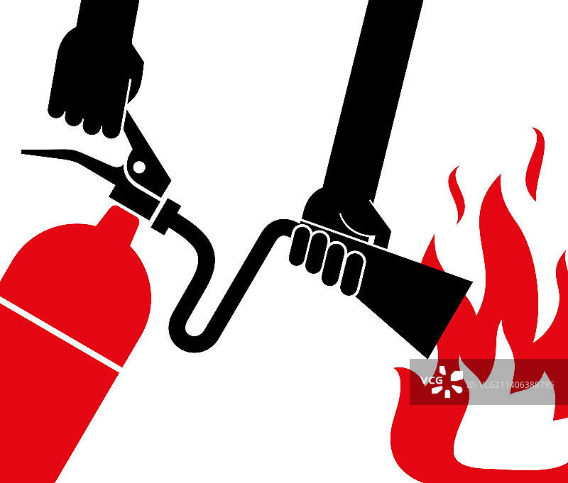 用灭火器灭火图标火焰危险图片素材