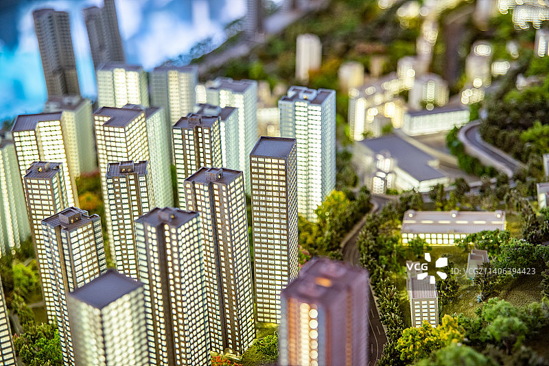 房地产楼盘沙盘模型房子图片素材