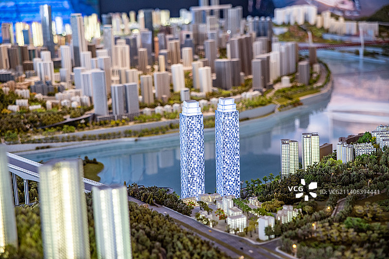 中国重庆城市规划建筑沙盘模型图片素材