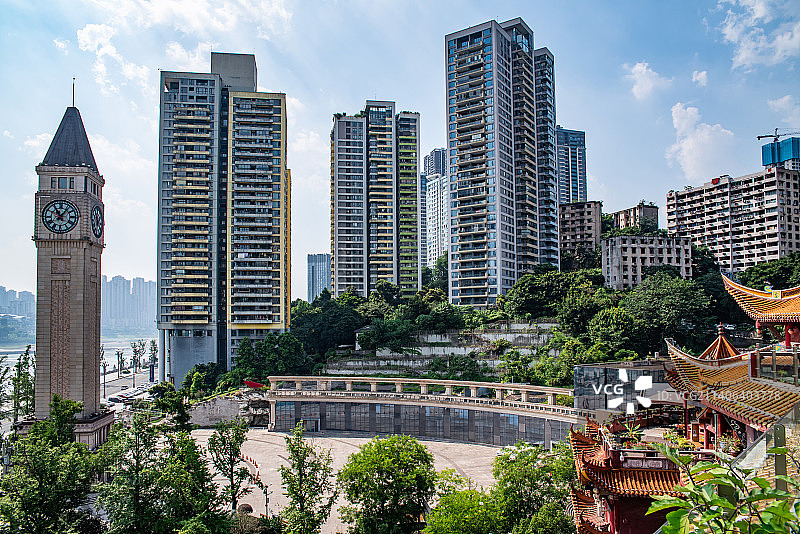 中国重庆南滨路钟楼广场图片素材