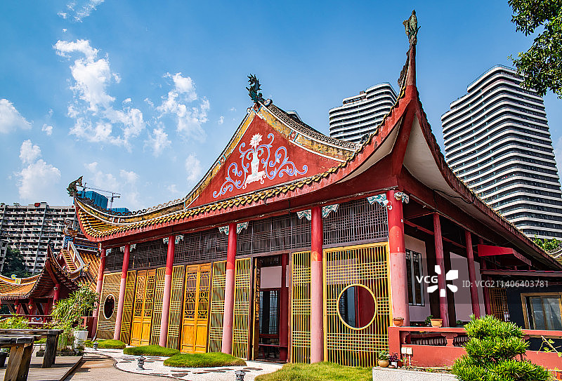 中国重庆千佛寺建筑景观图片素材