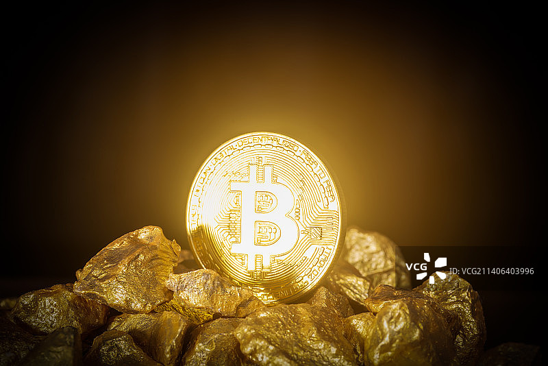 黄金比特币图片素材