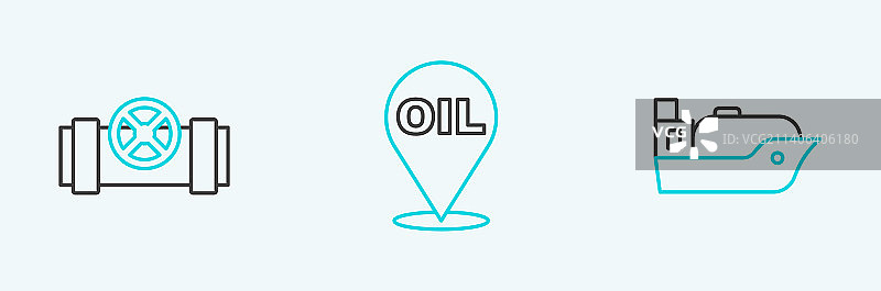 油轮船金属管道和阀门图片素材