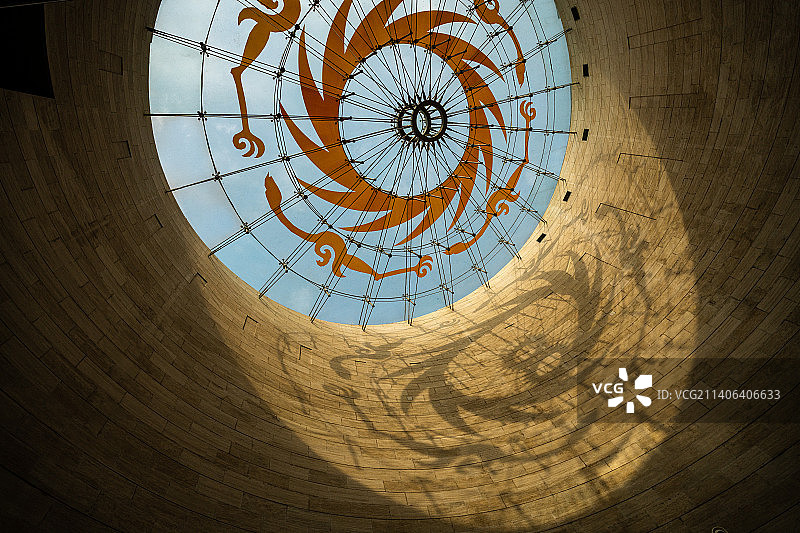 成都金沙遗址太阳神鸟图片素材