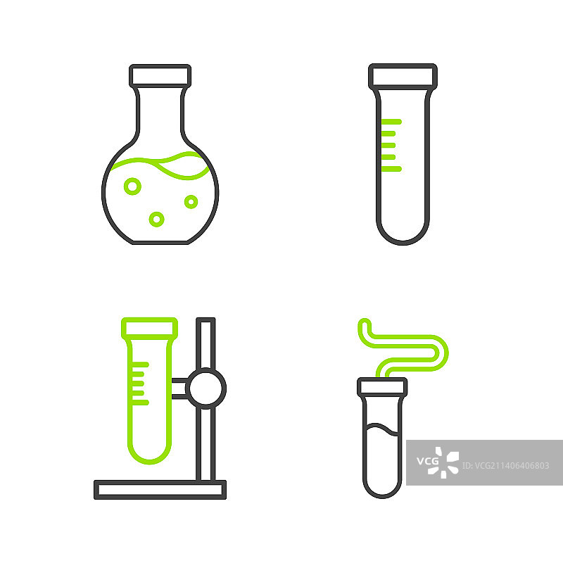 试管烧瓶支架图标合集图片素材