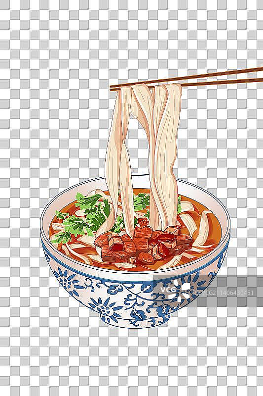 国潮风山西美食-刀削面图片素材