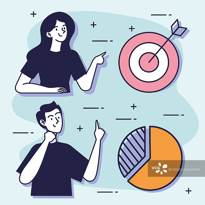 带有目标和馅饼的年轻夫妇图片素材