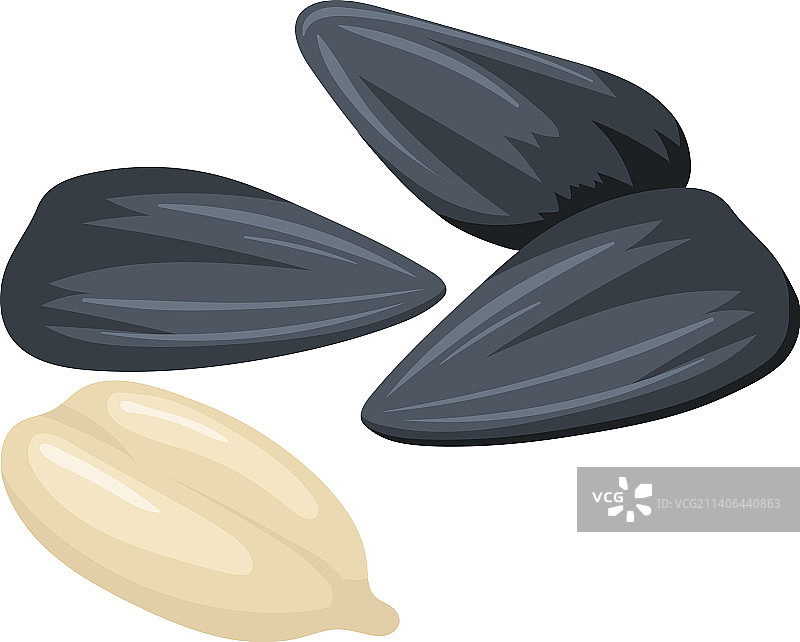 向日葵籽原油配料卡通图标图片素材