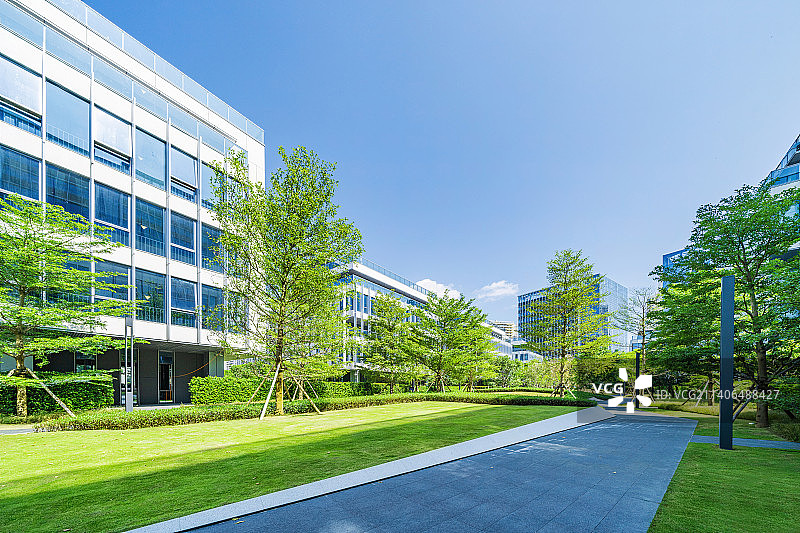南省三亚市崖州区崖州湾科技城办公园区园林景观图片素材