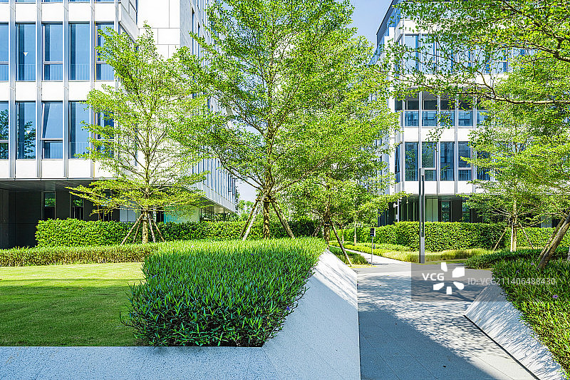 南省三亚市崖州区崖州湾科技城办公园区园林景观图片素材