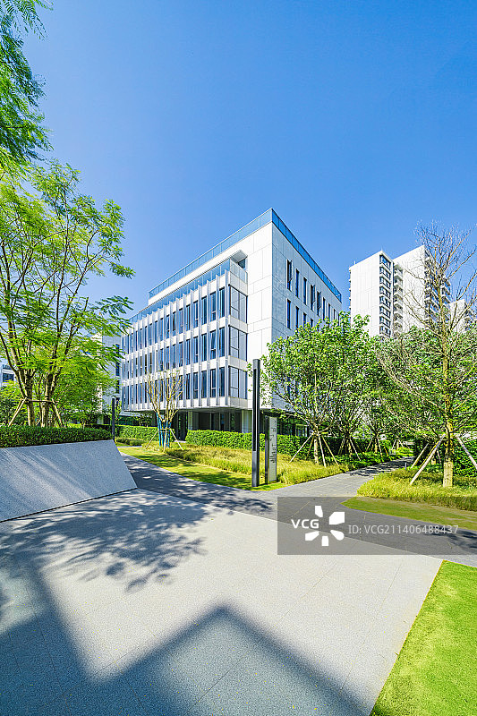 南省三亚市崖州区崖州湾科技城办公园区园林景观图片素材