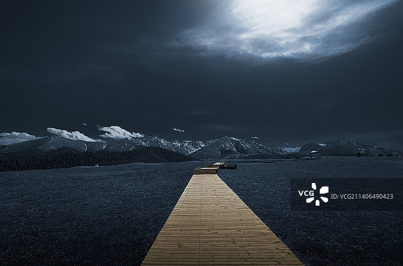 高山步道图片素材