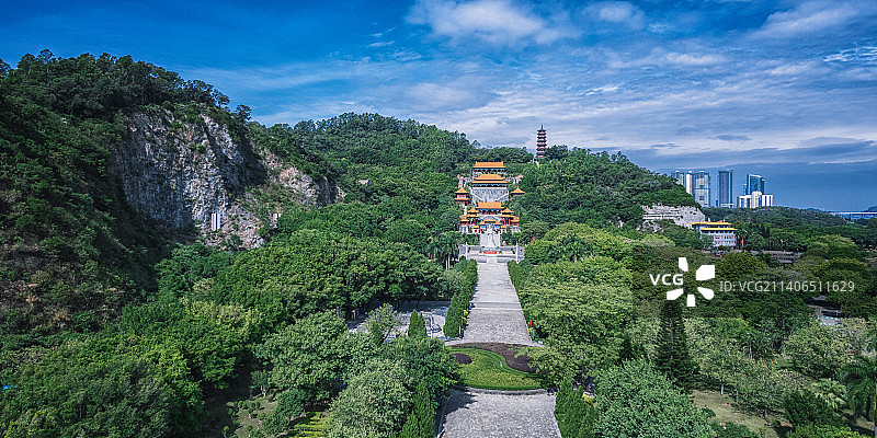 航拍南沙天后宫图片素材