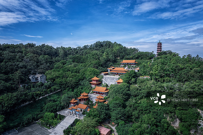 航拍南沙天后宫图片素材