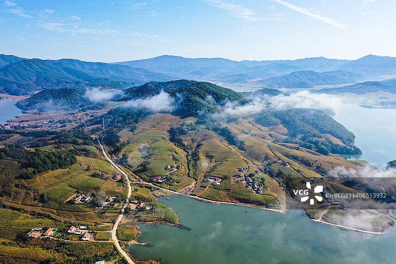 松花湖云海图片素材