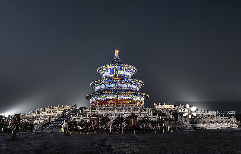 天坛公园之夜图片素材