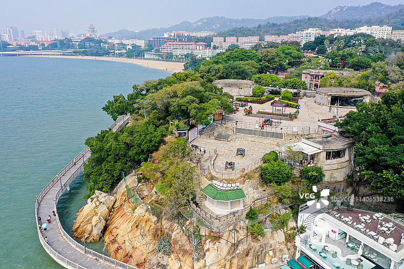 航拍福建厦门胡里山炮台图片素材
