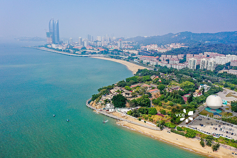 航拍福建厦门胡里山炮台图片素材