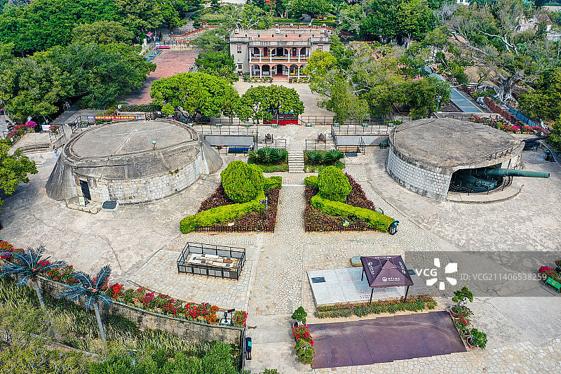 航拍福建厦门胡里山炮台图片素材
