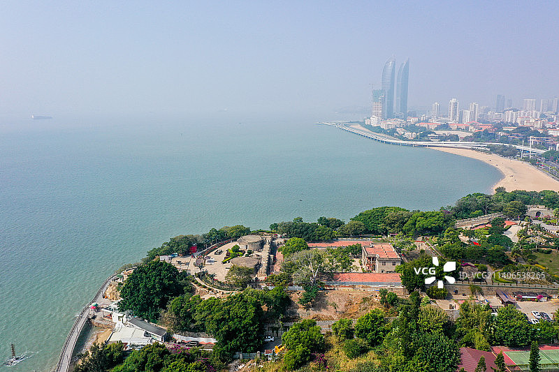 航拍福建厦门胡里山炮台图片素材