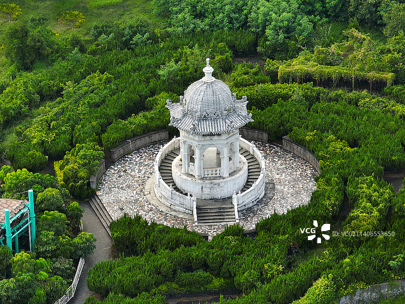 广东省珠海市香洲区圆明新园航拍图片素材