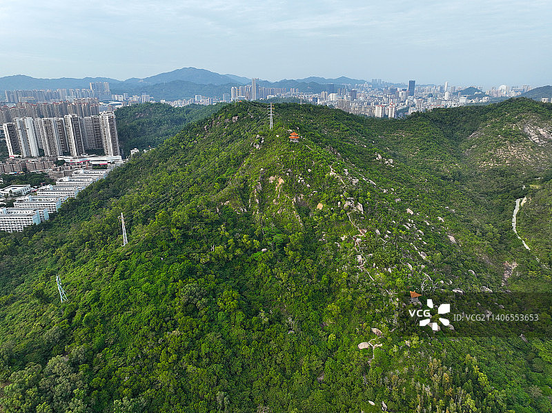 广东省珠海市香洲区圆明新园航拍图片素材