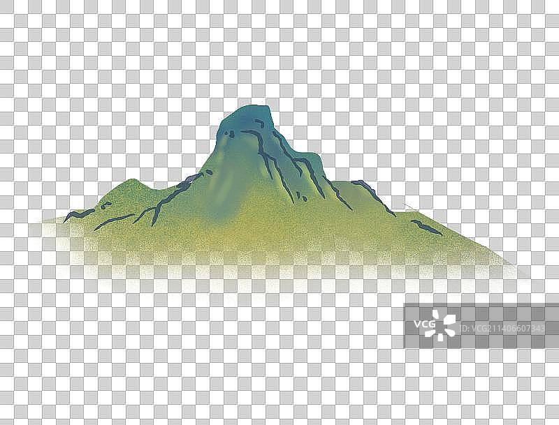 一座国潮风敦煌壁画中国风诗意江山山峰图片素材