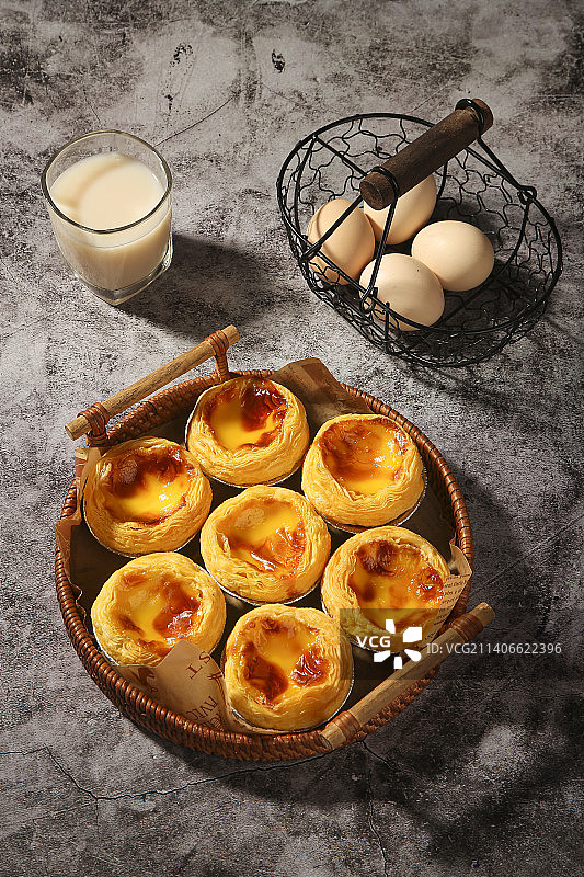 深底上的蛋挞图片素材