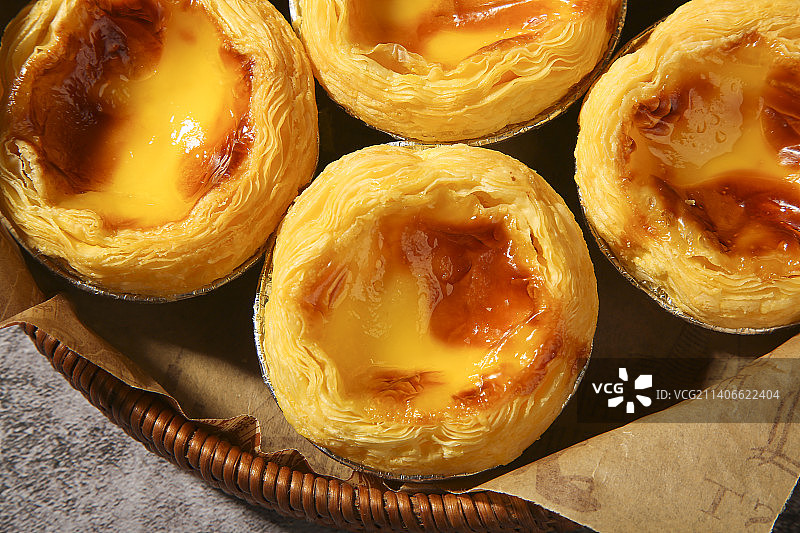 深底上的蛋挞图片素材