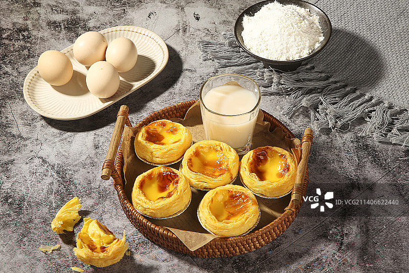 深底上的蛋挞图片素材