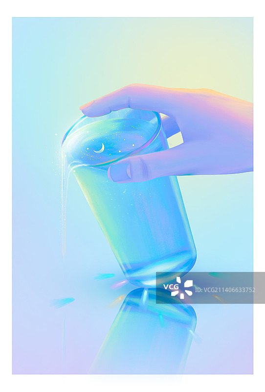 梦幻静物创意插画图片素材