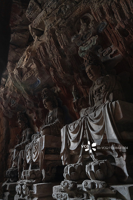 大足石刻宝顶山圆觉洞图片素材