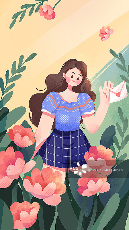 女神节扁平运营插画图片素材