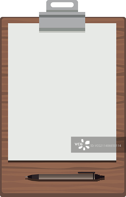 木制写字板和笔图片素材